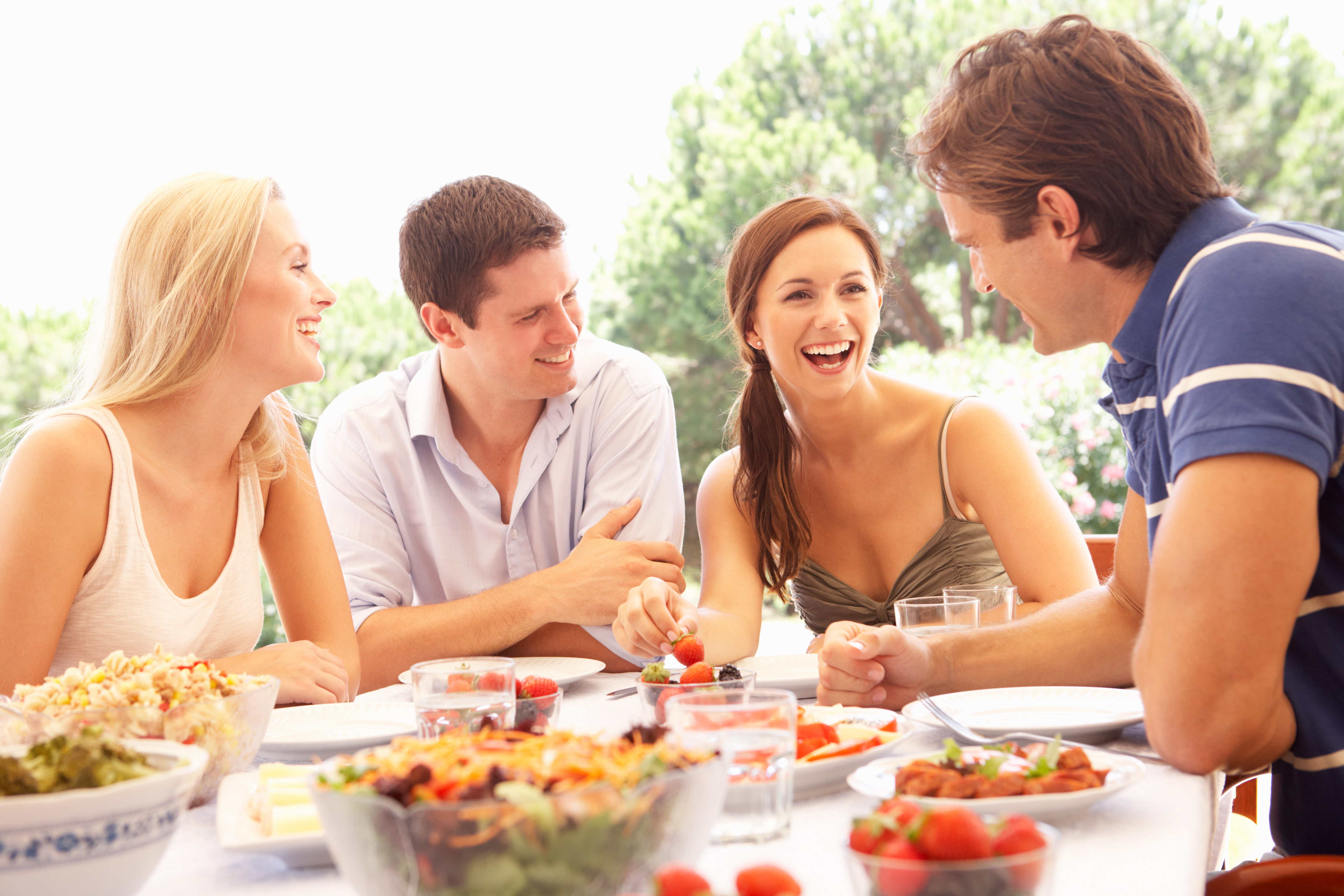 people having lunch